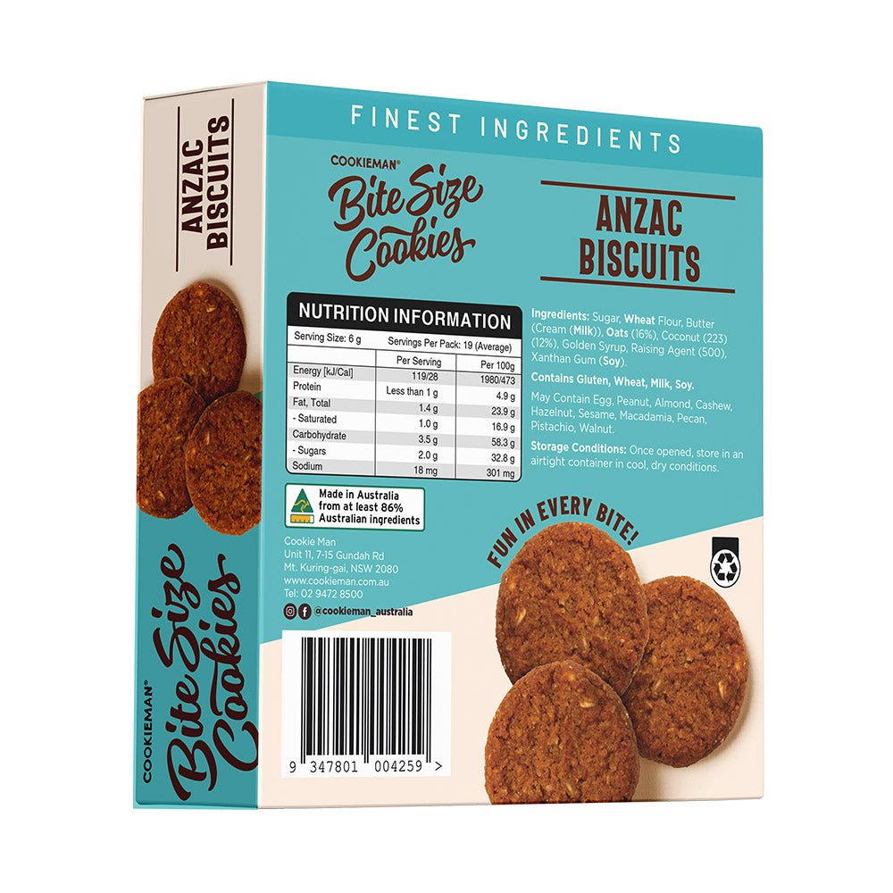 ANZAC Biscuits Box 110g - Bite Size Biscuits