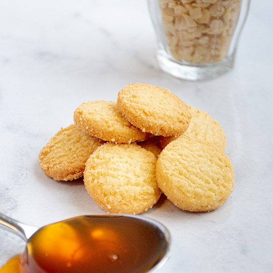 Honey Macadamia Shortbread Cookies 2.3kg - Bite Size Biscuits