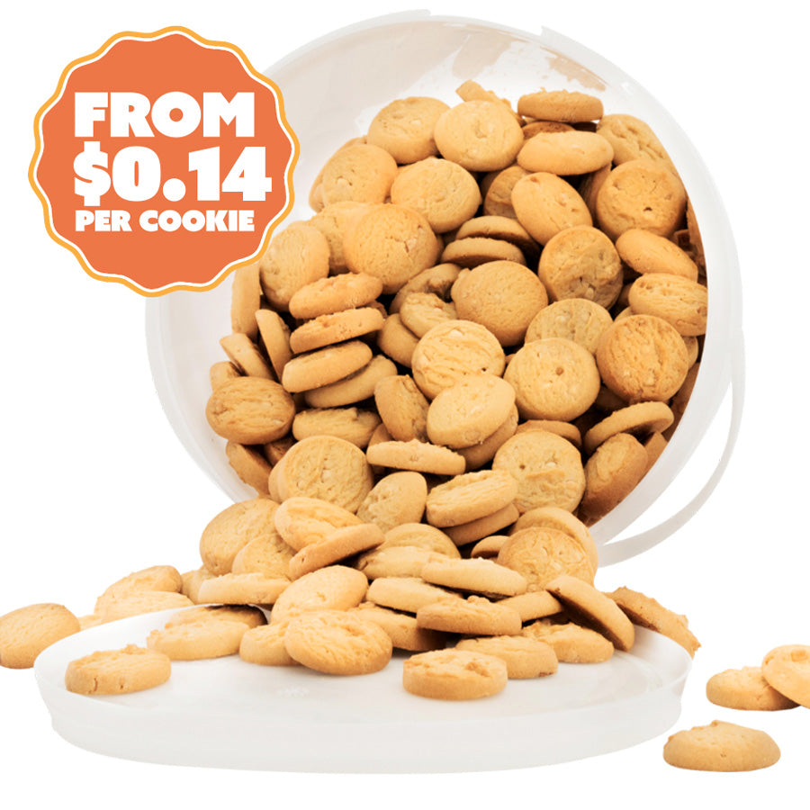 Raspberry White Chocolate Cookies 2.2kg - Bite Size Biscuits