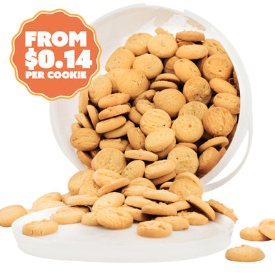 Raspberry White Chocolate Cookies 2.2kg - Bite Size Biscuits