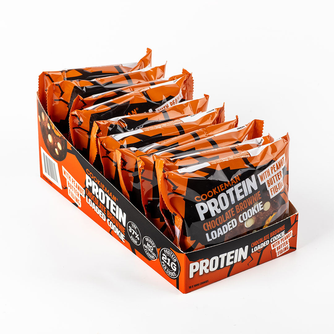Chocolate Brownie Loaded with Peanut Butter 100g x 10 - Protein Cookies