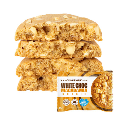 White Choc Macadamia 85g - Bakehouse Cookies