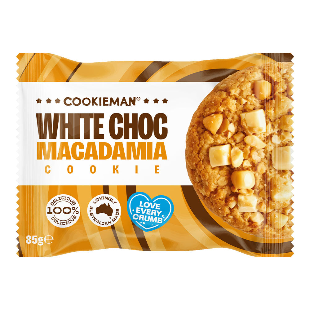 White Choc Macadamia 85g - Bakehouse Cookies